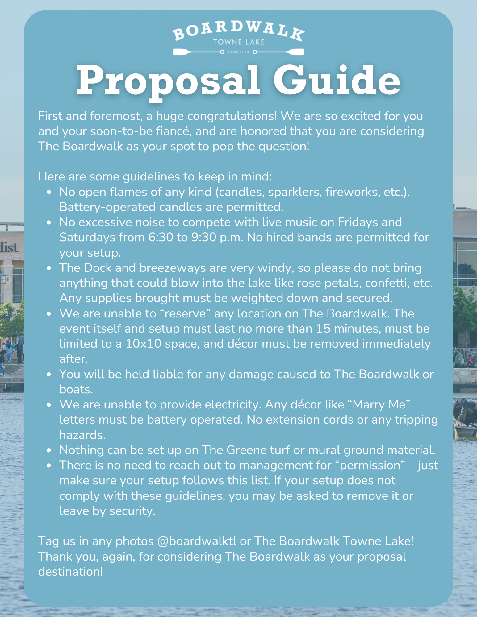 The Boardwalk Proposal Guide