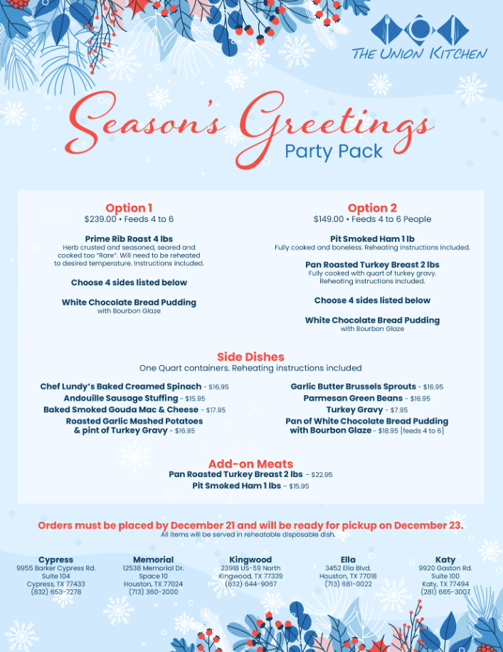The Union Kitchen Holiday Catering