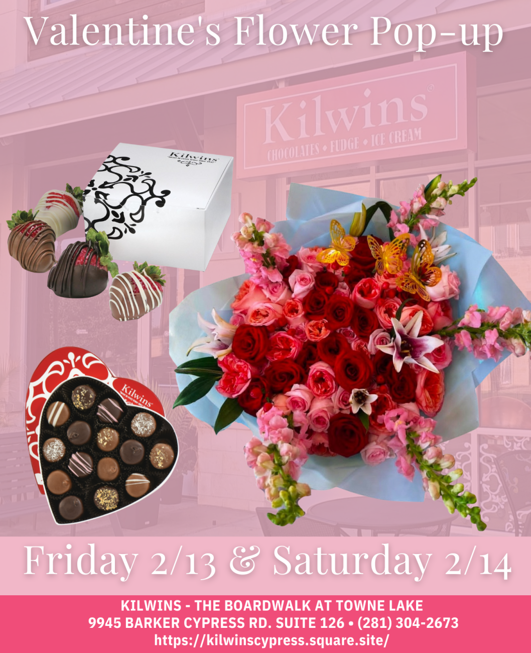 Kilwins Valentine's Flower Pop Up
