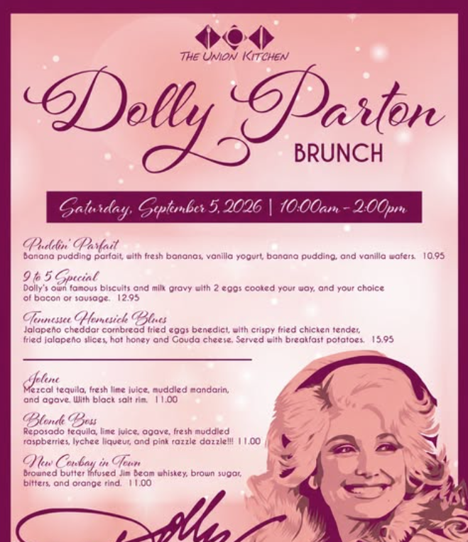 Dolly Parton Tribute Brunch at The Union Kitchen at The Boardwalk in Cypress, Texas on September 5.